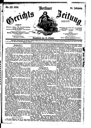 Berliner Gerichts-Zeitung vom 19.10.1889