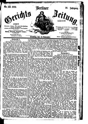 Berliner Gerichts-Zeitung vom 12.11.1889