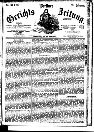 Berliner Gerichts-Zeitung vom 14.11.1889