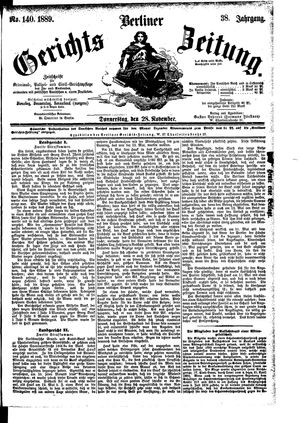 Berliner Gerichts-Zeitung vom 28.11.1889
