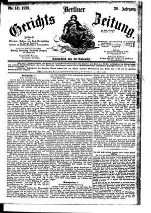 Berliner Gerichts-Zeitung vom 30.11.1889