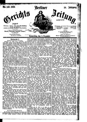 Berliner Gerichts-Zeitung vom 05.12.1889