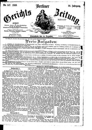 Berliner Gerichts-Zeitung vom 14.12.1889