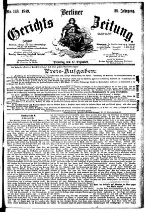 Berliner Gerichts-Zeitung vom 17.12.1889