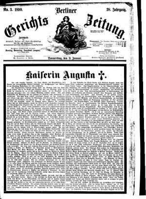 Berliner Gerichts-Zeitung vom 09.01.1890