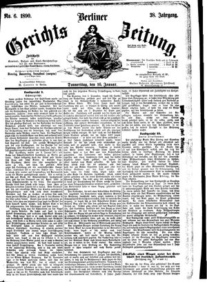 Berliner Gerichts-Zeitung on Jan 16, 1890