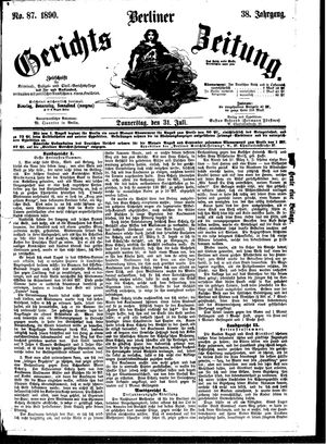 Berliner Gerichts-Zeitung vom 31.07.1890