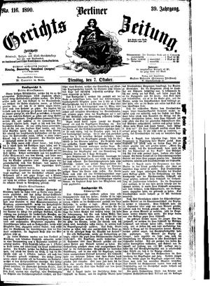 Berliner Gerichts-Zeitung vom 07.10.1890