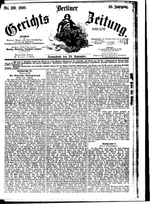 Berliner Gerichts-Zeitung vom 29.11.1890