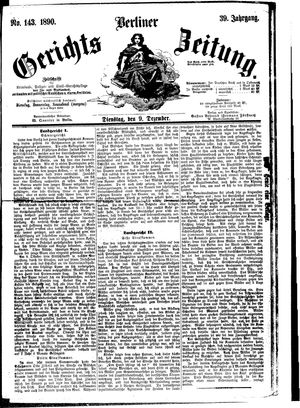 Berliner Gerichts-Zeitung vom 09.12.1890