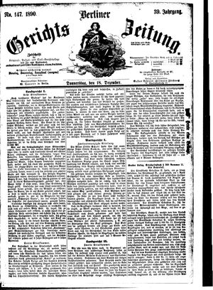 Berliner Gerichts-Zeitung on Dec 18, 1890