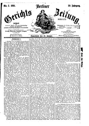 Berliner Gerichts-Zeitung vom 10.01.1891