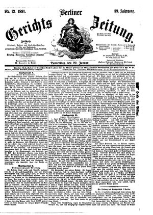 Berliner Gerichts-Zeitung vom 29.01.1891