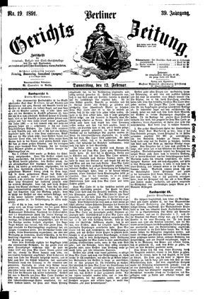 Berliner Gerichts-Zeitung vom 12.02.1891
