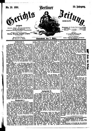 Berliner Gerichts-Zeitung vom 07.03.1891