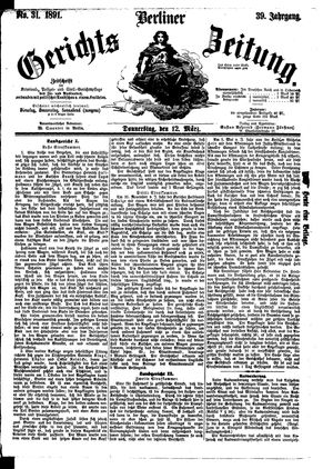 Berliner Gerichts-Zeitung on Mar 12, 1891