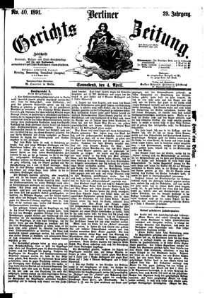 Berliner Gerichts-Zeitung vom 04.04.1891