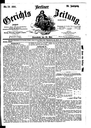 Berliner Gerichts-Zeitung vom 23.05.1891