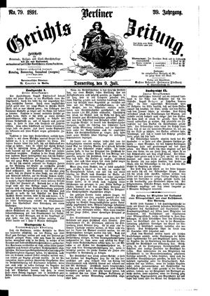 Berliner Gerichts-Zeitung vom 09.07.1891