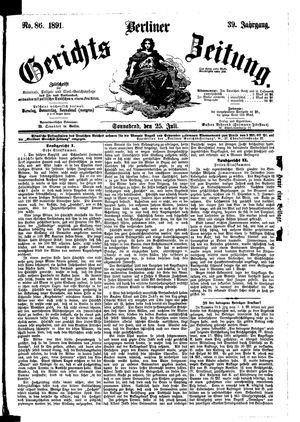 Berliner Gerichts-Zeitung vom 25.07.1891