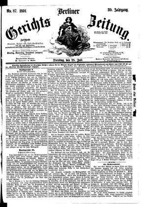Berliner Gerichts-Zeitung vom 28.07.1891
