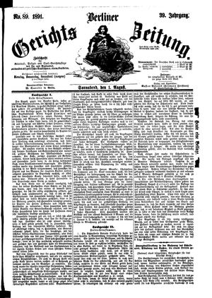 Berliner Gerichts-Zeitung vom 01.08.1891