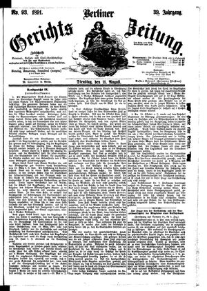 Berliner Gerichts-Zeitung vom 11.08.1891