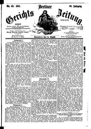 Berliner Gerichts-Zeitung vom 15.08.1891