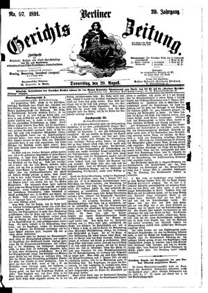 Berliner Gerichts-Zeitung vom 20.08.1891