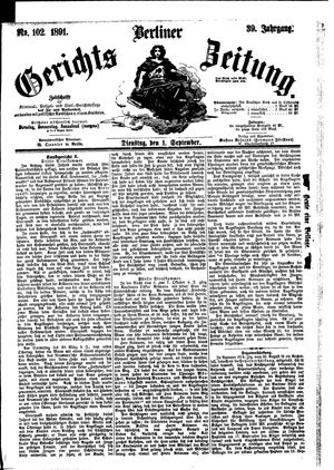 Berliner Gerichts-Zeitung vom 01.09.1891