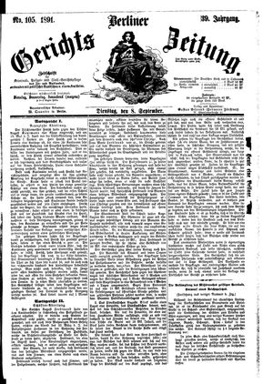 Berliner Gerichts-Zeitung vom 08.09.1891