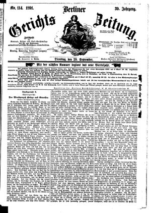 Berliner Gerichts-Zeitung vom 29.09.1891