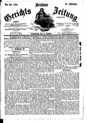 Berliner Gerichts-Zeitung vom 03.10.1891