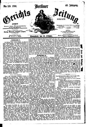 Berliner Gerichts-Zeitung vom 10.10.1891