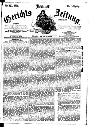 Berliner Gerichts-Zeitung vom 13.10.1891
