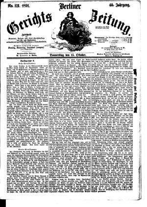 Berliner Gerichts-Zeitung vom 15.10.1891