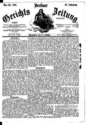 Berliner Gerichts-Zeitung vom 17.10.1891