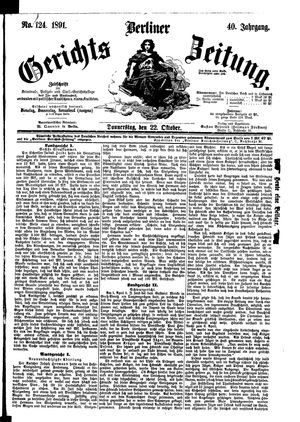 Berliner Gerichts-Zeitung vom 22.10.1891