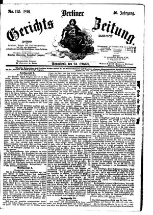 Berliner Gerichts-Zeitung vom 24.10.1891