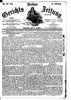 Berliner Gerichts-Zeitung vom 31.10.1891