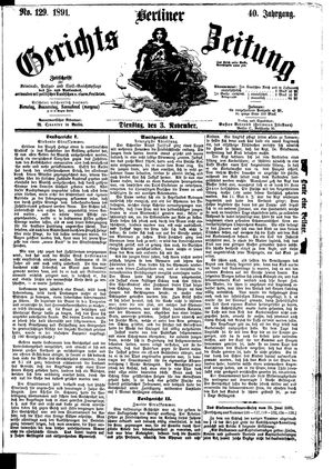 Berliner Gerichts-Zeitung vom 03.11.1891
