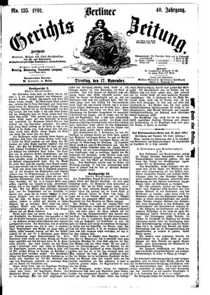 Berliner Gerichts-Zeitung vom 17.11.1891