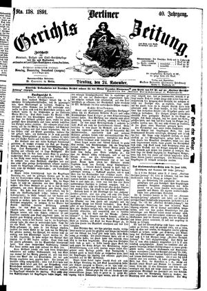 Berliner Gerichts-Zeitung vom 24.11.1891