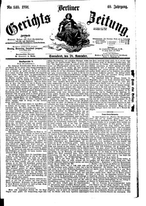 Berliner Gerichts-Zeitung on Nov 28, 1891