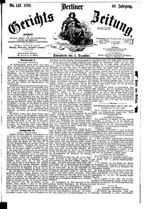 Berliner Gerichts-Zeitung vom 05.12.1891