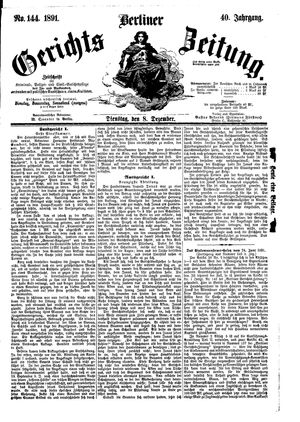 Berliner Gerichts-Zeitung vom 08.12.1891