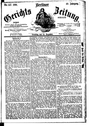 Berliner Gerichts-Zeitung vom 15.12.1891