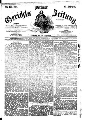 Berliner Gerichts-Zeitung vom 29.12.1891