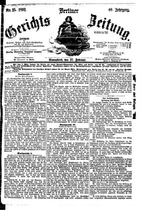 Berliner Gerichts-Zeitung vom 27.02.1892