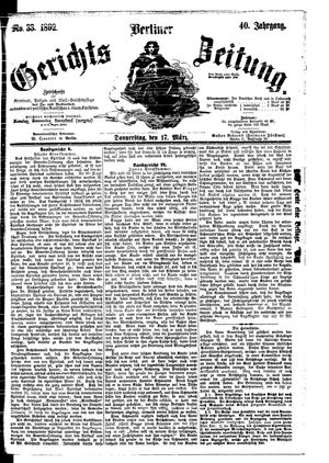 Berliner Gerichts-Zeitung vom 17.03.1892